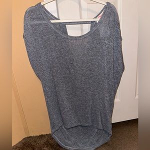 NWT Scoop neck light grey sweater